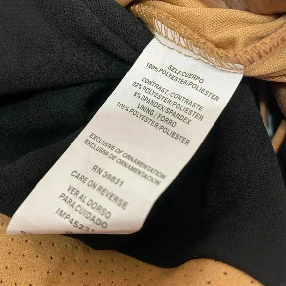 My Michelle Black Sheer Long sleeve Belted Button Back Detail Dress - Picture 9 of 9